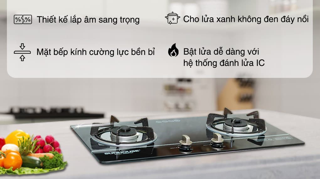 Ảnh Bếp ga âm Sunhouse SHB501MT
