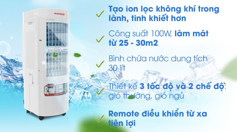 Ảnh Quạt điều hòa Sunhouse SHD7723 100W