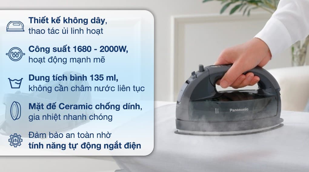 Ảnh Bàn ủi hơi nước Panasonic NI-WL55KRA 2000W