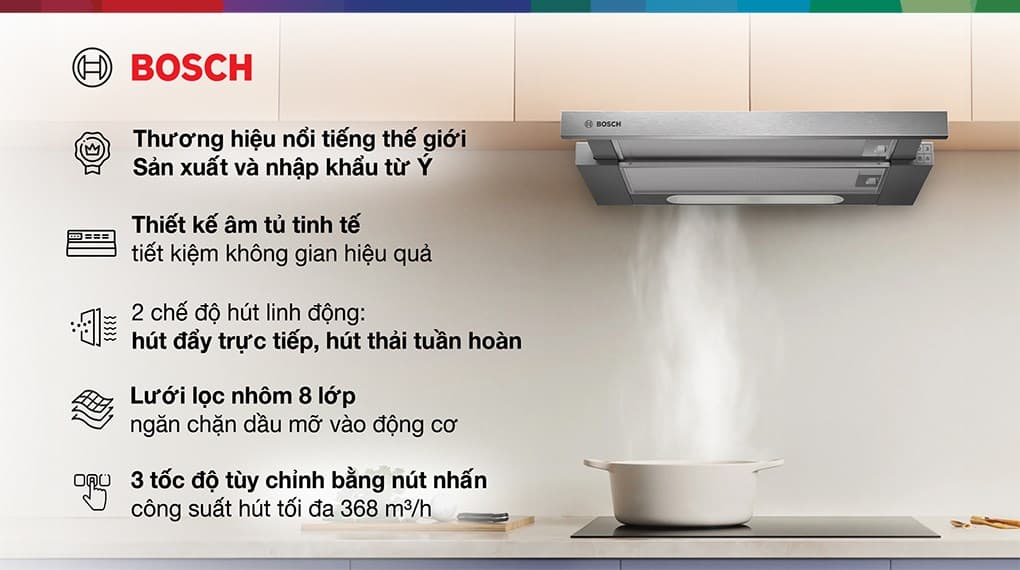 Ảnh Máy hút mùi âm tủ Bosch DFT63AC50