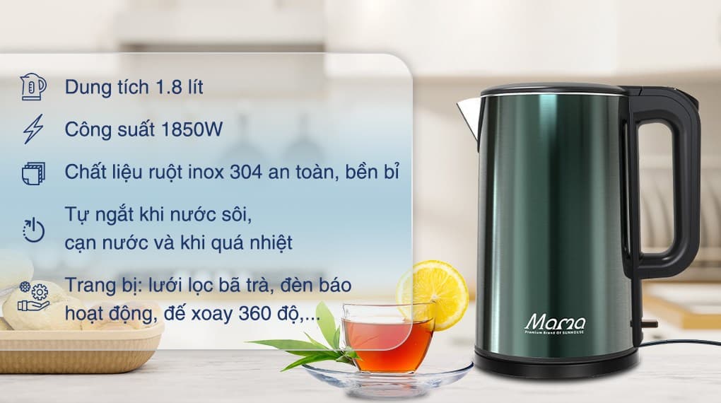 Ảnh Bình đun siêu tốc Sunhouse Mama 1.8 lít SHD1389