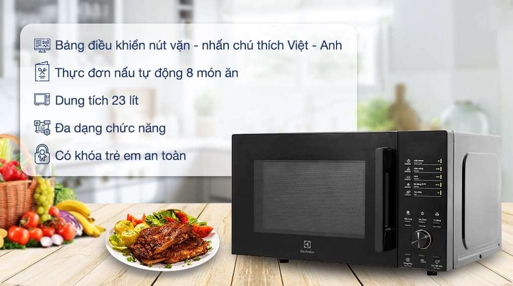 Ảnh Lò vi sóng Electrolux EMM23D22B 23 lít