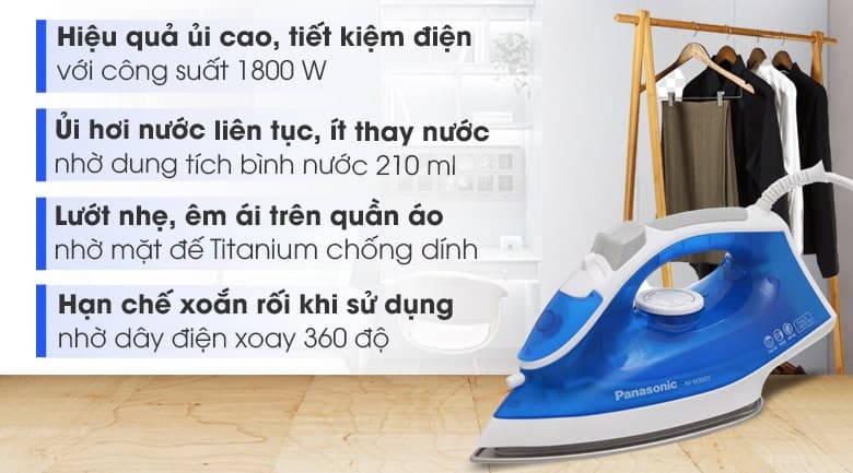 Ảnh Bàn ủi hơi nước Panasonic NI-M300TARA 1800W