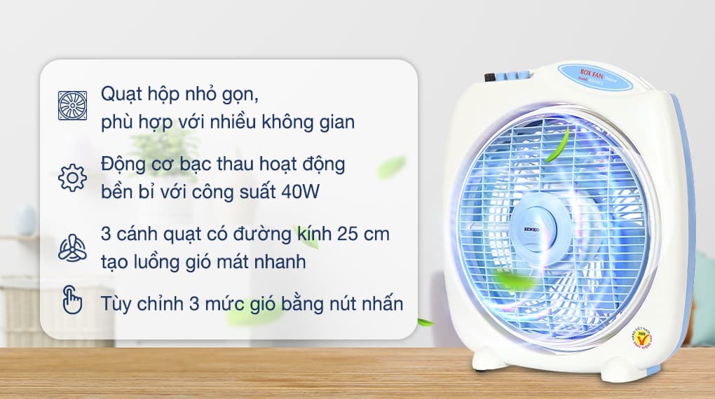 Ảnh Quạt hộp Senko 3 cánh BD1012 40W