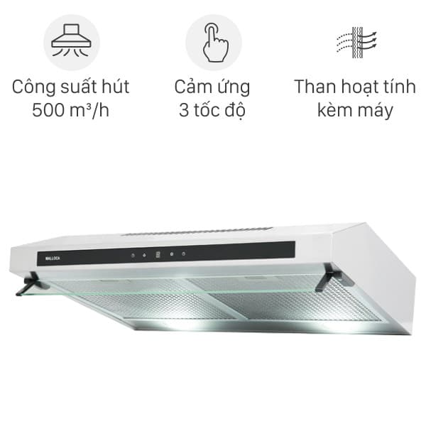 Máy hút mùi áp tường Malloca H342.7 TC Điện gia dụng