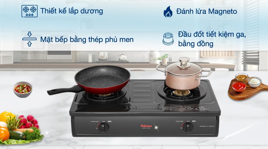 Ảnh Bếp ga đôi Paloma PA-7MEJ
