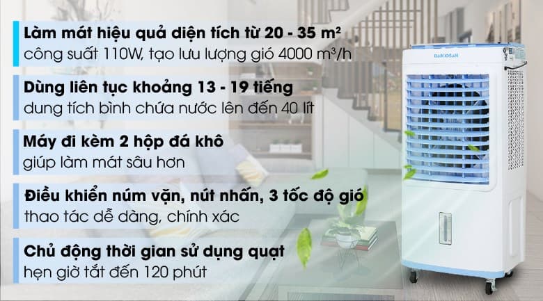 Ảnh Quạt điều hòa Daikiosan DKA-04000G 110W