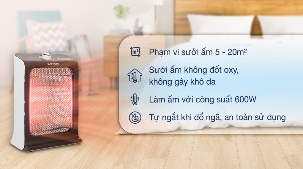 Ảnh Quạt sưởi hồng ngoại Sunhouse SHD7023