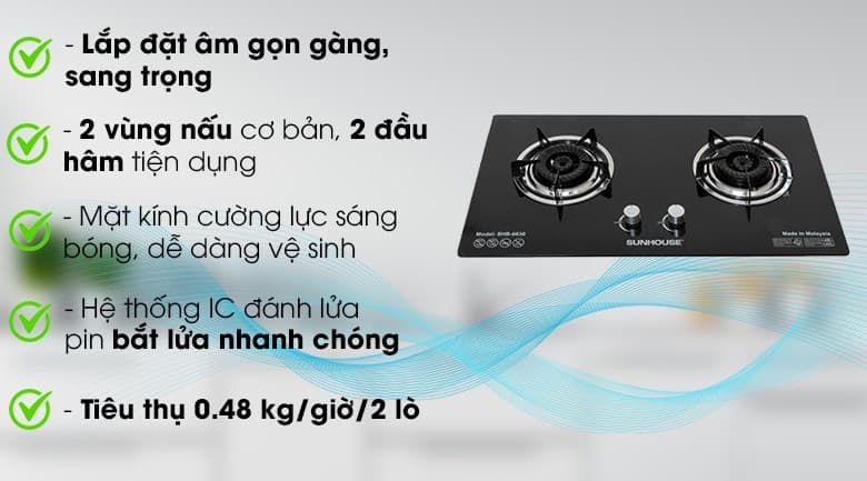 Ảnh Bếp ga âm Sunhouse SHB-6636