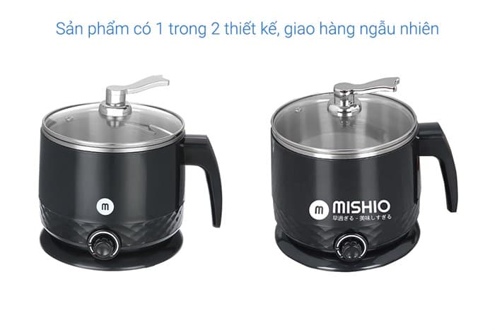 Ảnh Ca nấu đa năng Mishio MK214 đen 1.5 lít