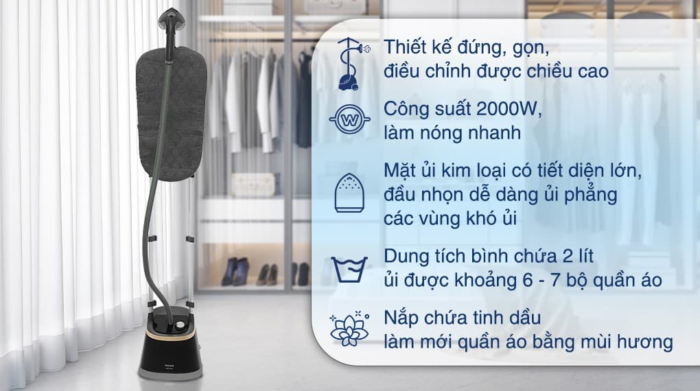 Ảnh Bàn ủi hơi nước đứng Philips STE3170/80 2000W