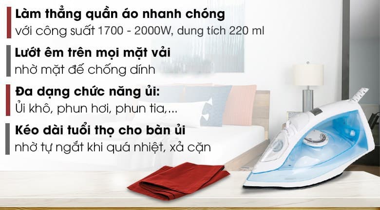 Ảnh Bàn ủi hơi nước Philips GC1740 2000W