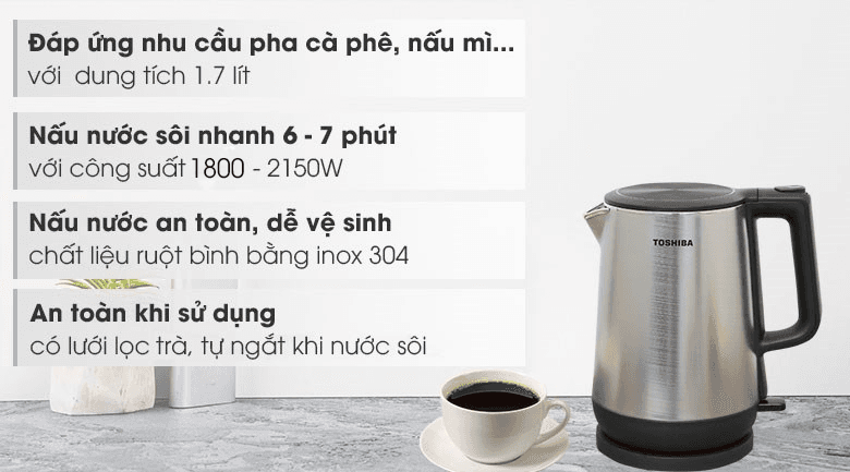 Ảnh Bình đun siêu tốc Toshiba 1.7 lít KT-17DR1NV