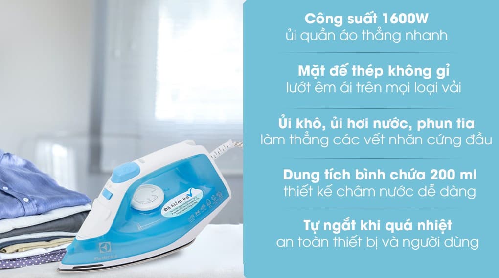 Ảnh Bàn ủi hơi nước Electrolux ESI4017 1600W