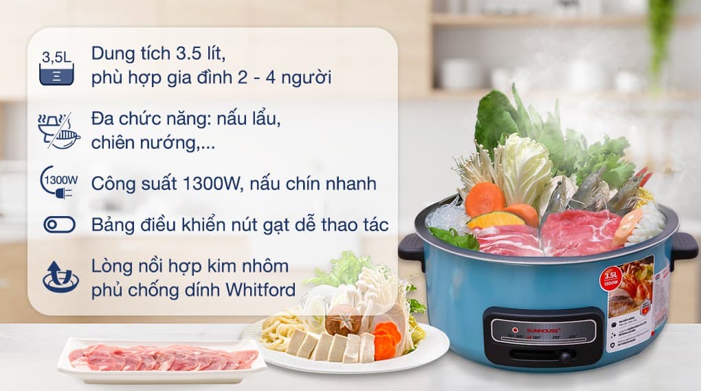 Ảnh Nồi lẩu điện Sunhouse SHD4527 3.5 lít