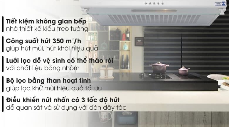 Ảnh Máy hút mùi áp tường Malloca H107W