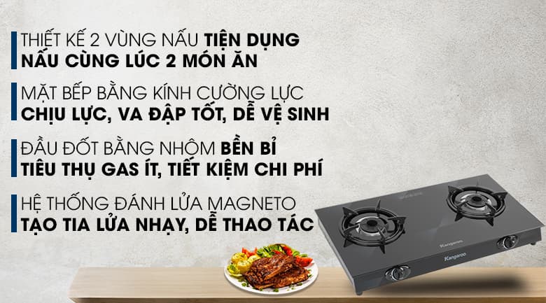 Ảnh Bếp ga đôi Kangaroo KG8G1A