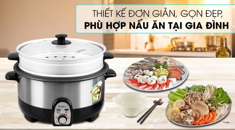 Ảnh Nồi lẩu điện Delites CBR35-80 3.5 lít