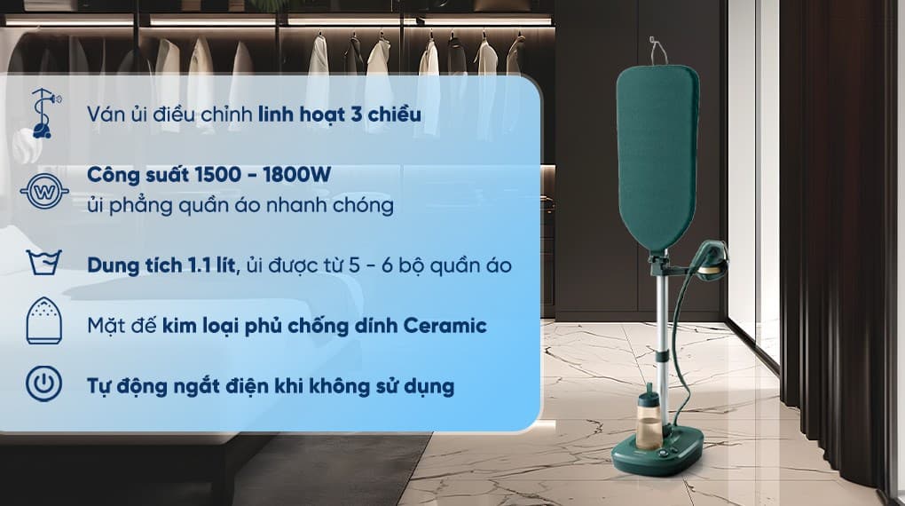 Ảnh Bàn ủi hơi nước đứng Philips AIS6020/70 1800W