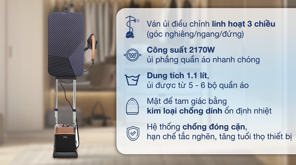 Ảnh Bàn ủi hơi nước đứng Tefal IXEO Power QT2020E0 2170W
