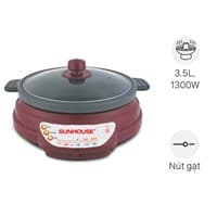 Nồi lẩu điện Sunhouse SH-535L Nâu 3.5 lít