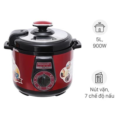 Nồi áp suất điện Sunhouse SHD-1552 5 lít Điện gia dụng
