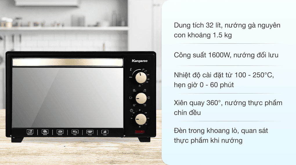 Ảnh Lò nướng Kangaroo KG3201 32 lít