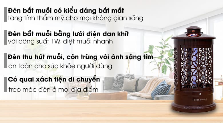Ảnh Đèn bắt muỗi Điện Quang ĐQ EML03 BR
