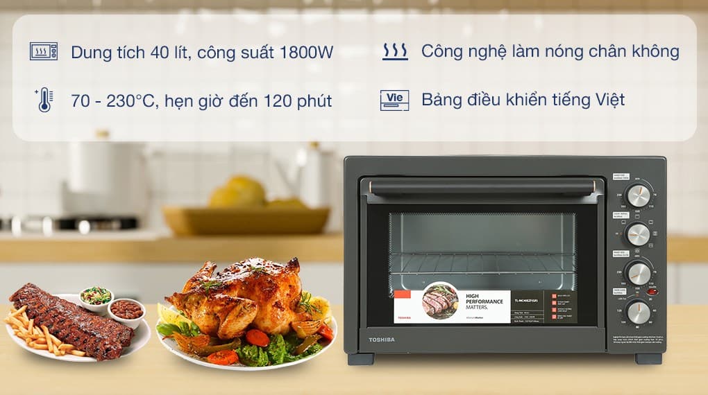 Ảnh Lò nướng Toshiba TL-MC40EZF(GR) 40 lít