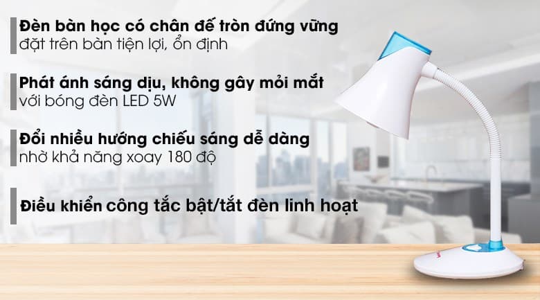 Ảnh Đèn bàn học Điện Quang DKL15 (Bóng trắng)