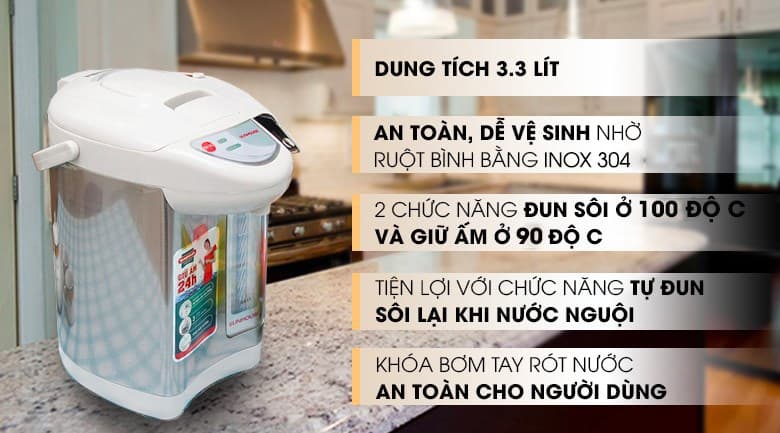 Ảnh Bình thủy điện Sunhouse SHD1533 3.3 lít