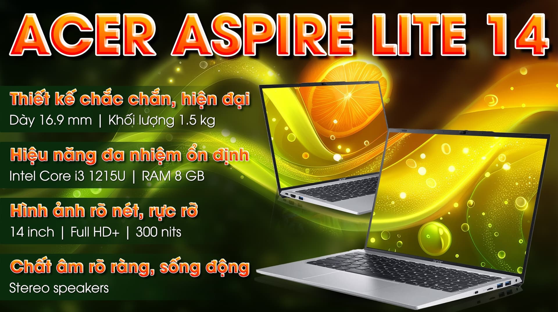 Ảnh Laptop Acer Aspire Lite 14 51M 36MH i3 1215U/8GB/256GB/Win11 (NX.KTVSV.001)