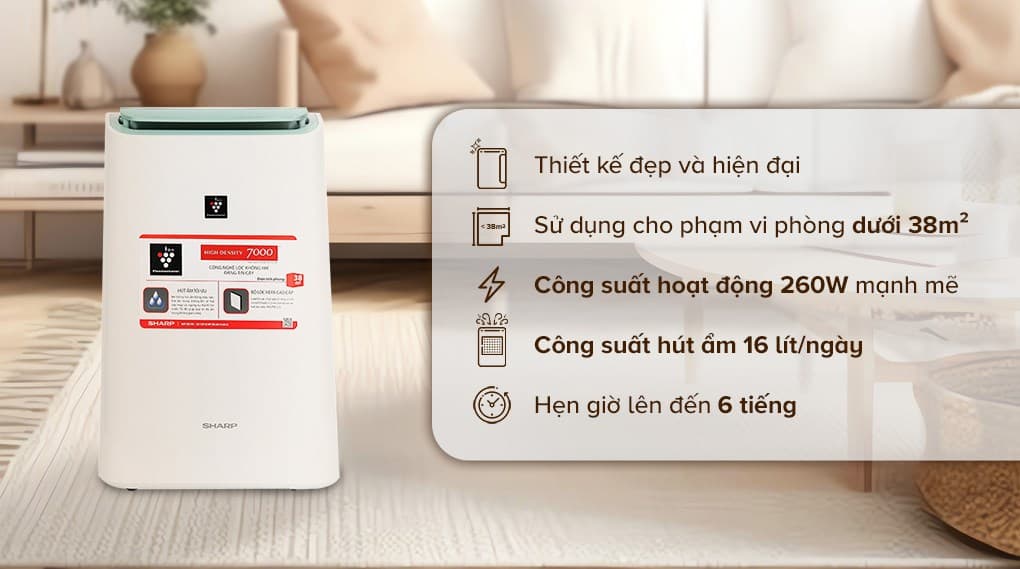Ảnh Máy hút ẩm Sharp DW-E16FA-W