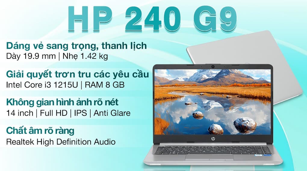 Ảnh Laptop HP 240 G9 i3 1215U/8GB/512GB/Win11 (AG2J5AT)