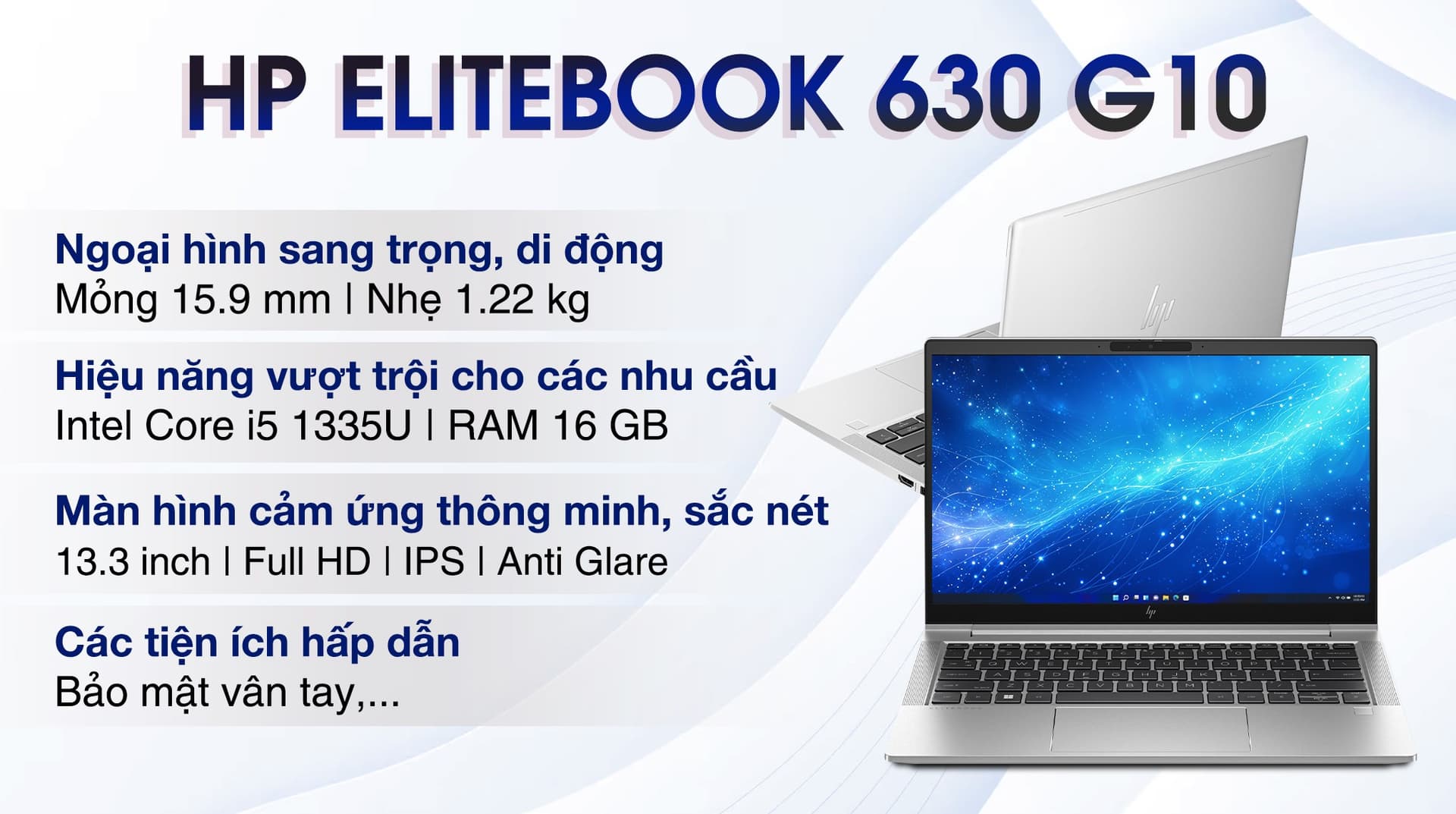 Ảnh Laptop HP Elitebook 630 G10 i5 1335U/16GB/512GB/Touch/Win11 (9J0B5PT)