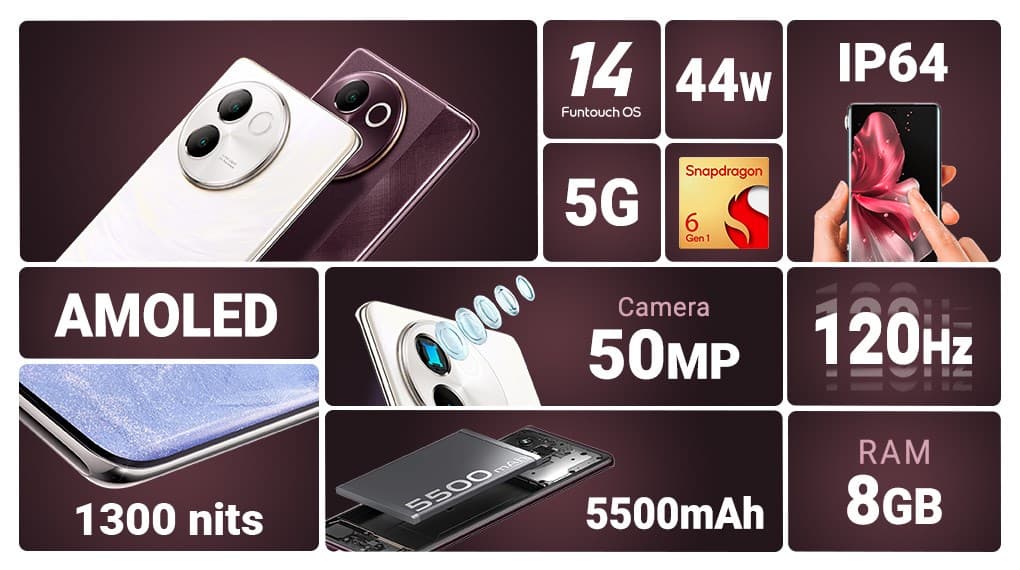 Ảnh Điện thoại vivo V30e 5G 8GB/256GB