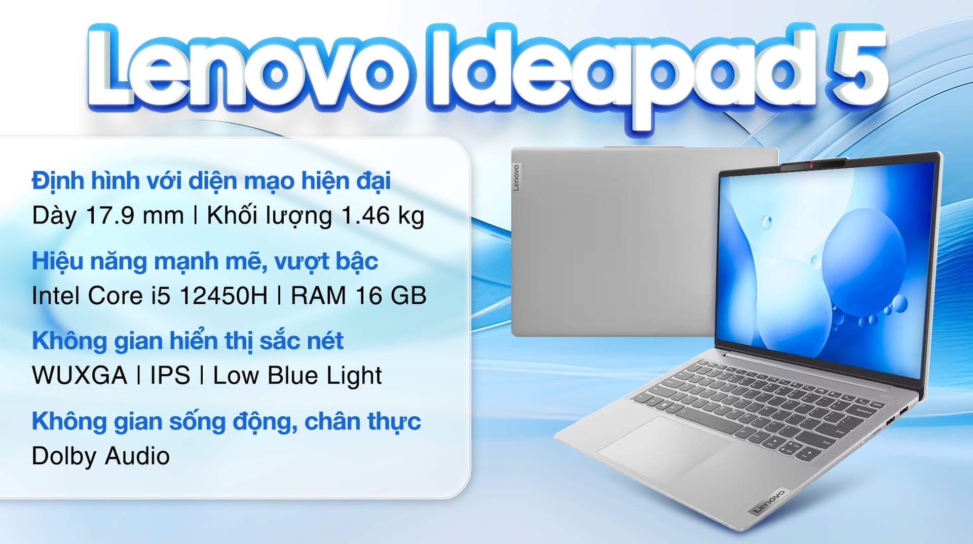 Ảnh Laptop Lenovo Ideapad Slim 5 14IAH8 i5 12450H/16GB/1TB/Win11 (83BF003WVN)