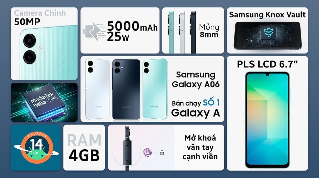 Ảnh Điện thoại Samsung Galaxy A06 4GB/64GB
