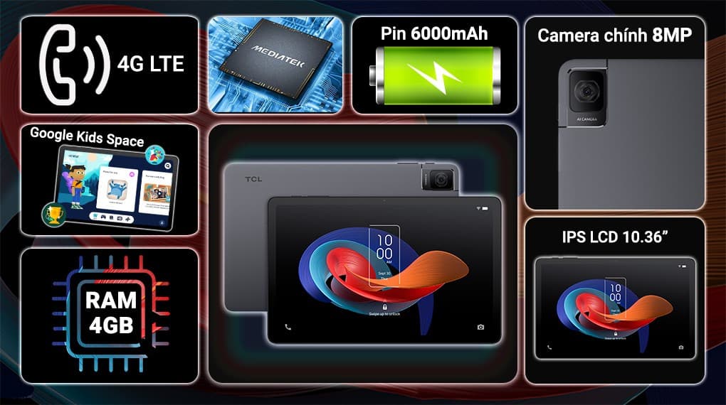 Ảnh Máy tính bảng TCL Tab 10 Gen 2 4G 4GB/64GB