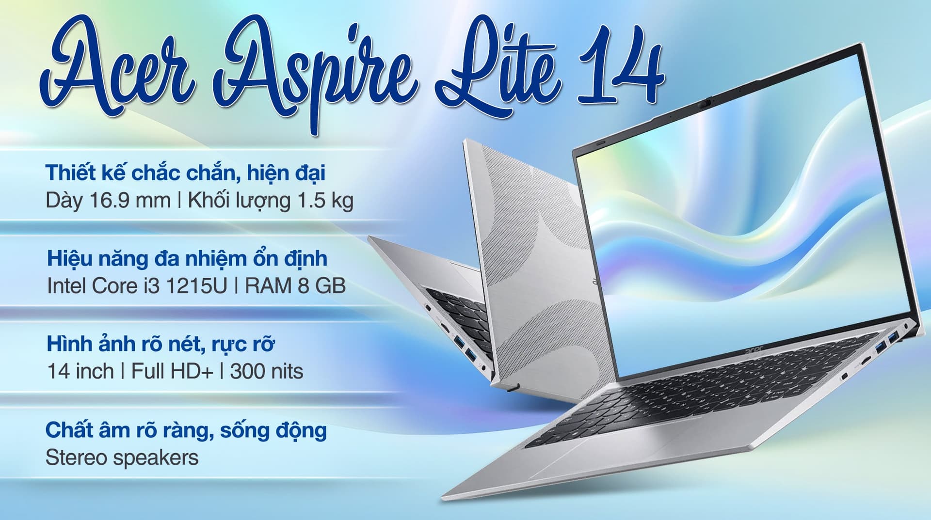 Ảnh Laptop Acer Aspire Lite 14 51M 36PN i3 1215U/8GB/512GB/Win11 (NX.KTWSV.001)