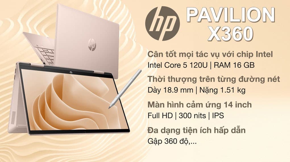 Ảnh Laptop HP Pavilion X360 14 ek2024TU Core 5 120U/16GB/512GB/Touch/Pen/Win11 (9Z2V6PA)