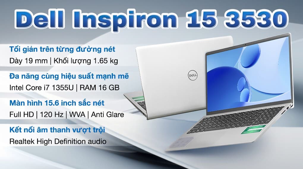 Ảnh Laptop Dell Inspiron 15 3530 i7 1355U/16GB/1TB/120Hz/OfficeHS/Win11 (P16WD)