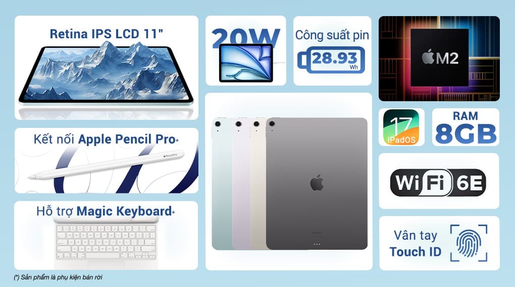 Ảnh Máy tính bảng iPad Air 6 M2 11 inch WiFi 128GB