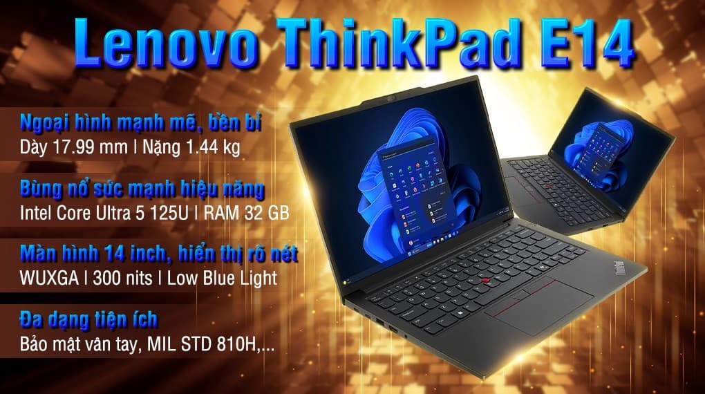 Ảnh Laptop Lenovo ThinkPad E14 Gen 6 Ultra 5 125U/32GB/1TB/Win11 (21M7004LVN)