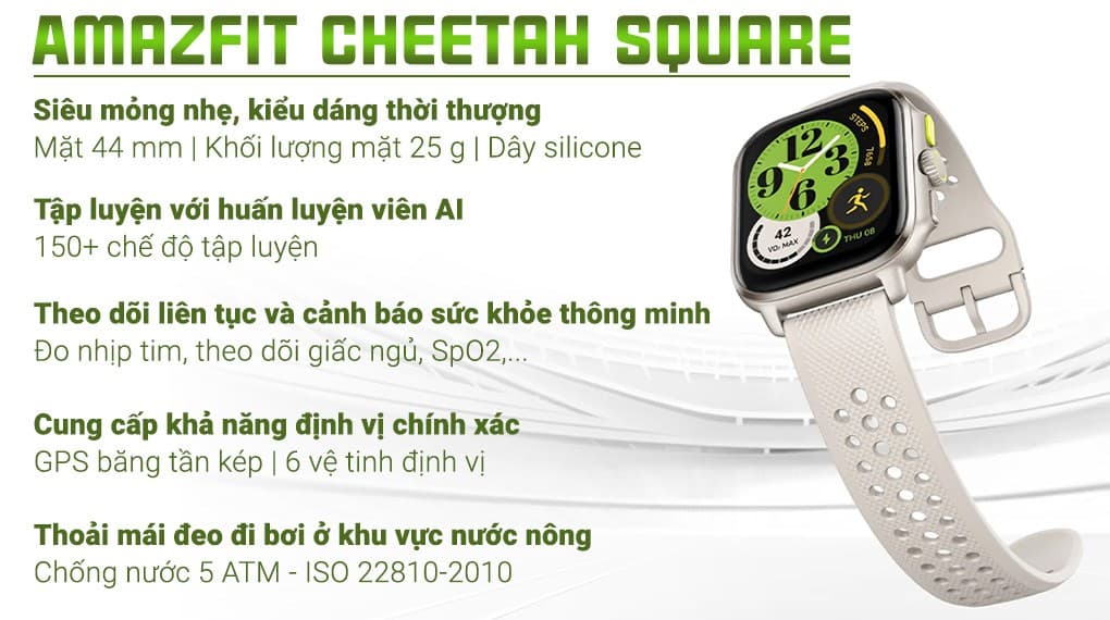 Ảnh Đồng hồ thông minh Amazfit Cheetah Square 44mm