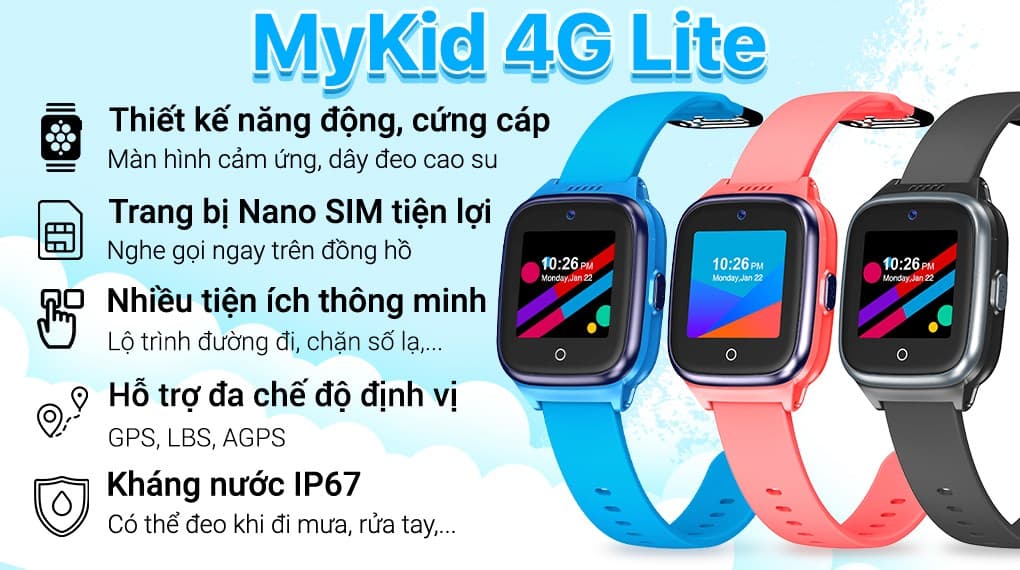 Ảnh Đồng hồ định vị trẻ em MyKid 4G Lite