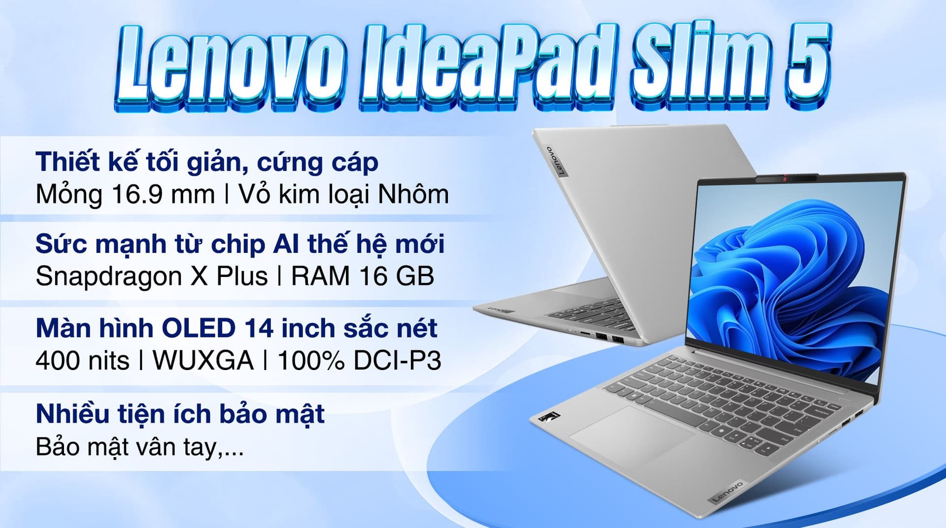 Ảnh Laptop Lenovo IdeaPad Slim 5 14Q8X9 X1P 42 100/16GB/512GB/Win11 (83HL000KVN)