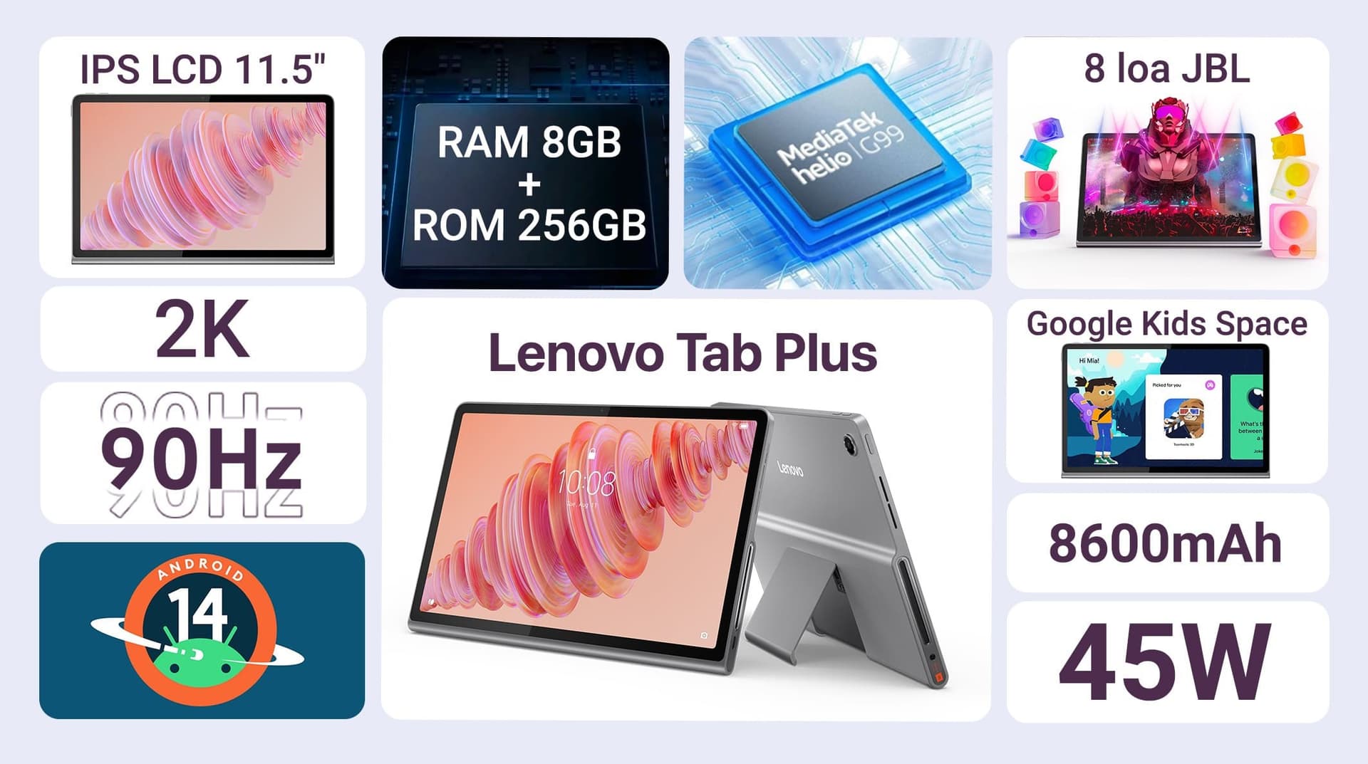Ảnh Máy tính bảng Lenovo Tab Plus WiFi 8GB/256GB