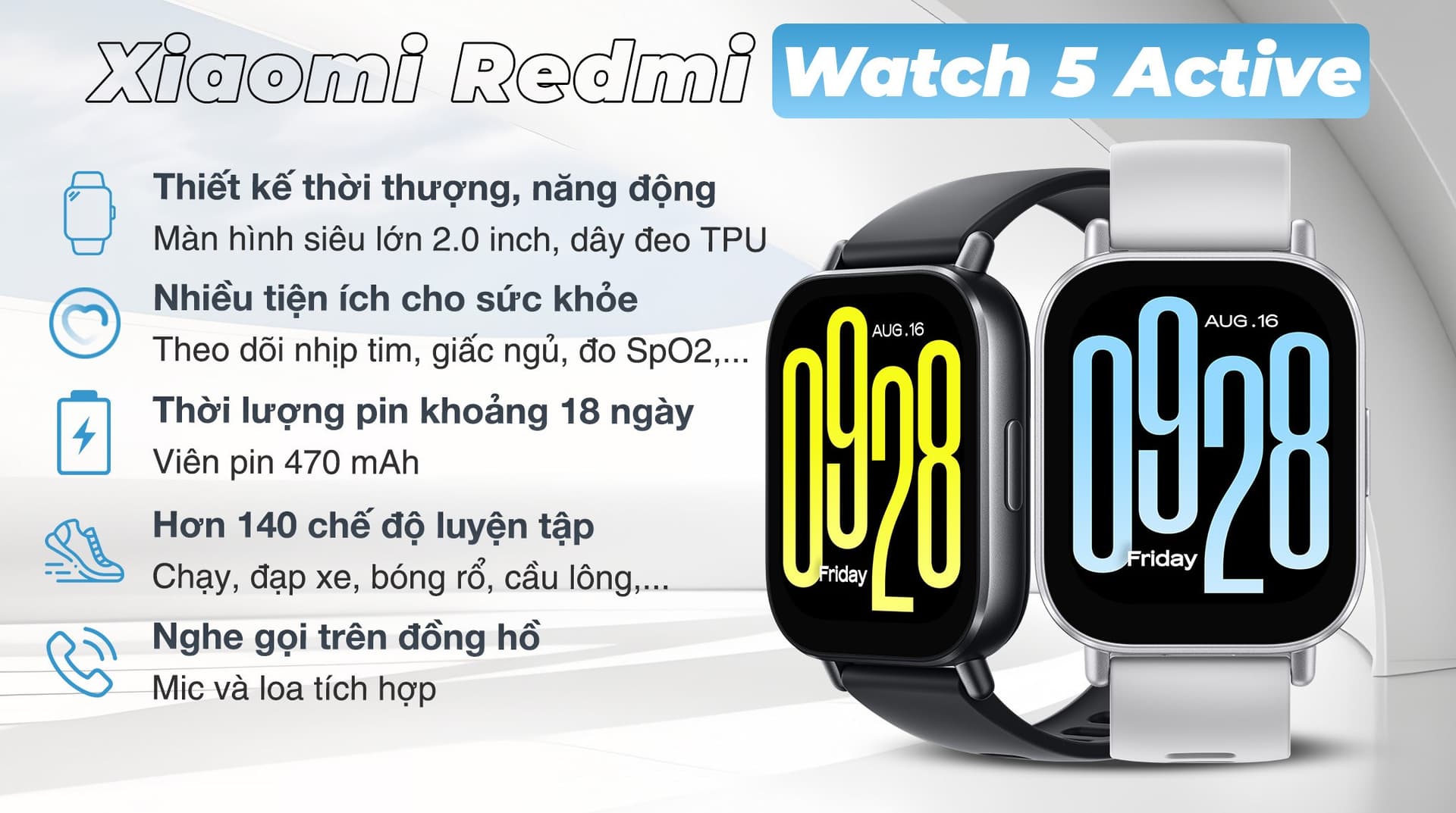 Ảnh Đồng hồ thông minh Xiaomi Redmi Watch 5 Active 49.1mm