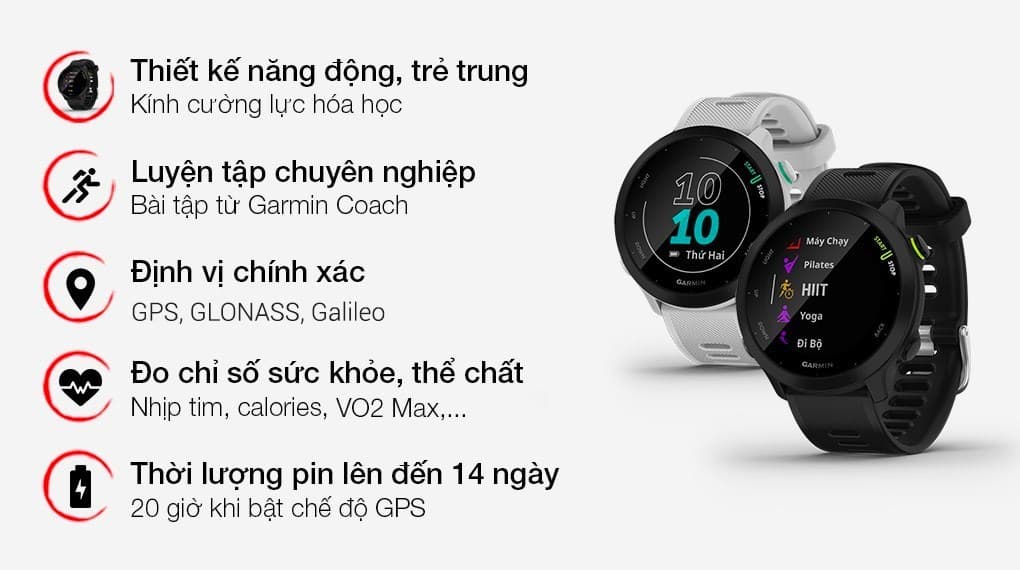 Ảnh Đồng hồ thông minh Garmin Forerunner 55 42mm